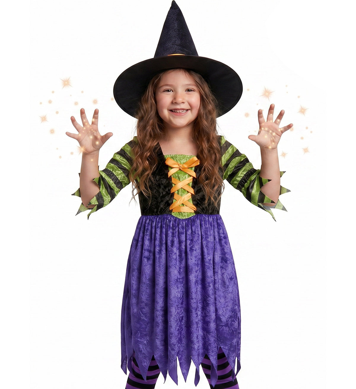 Costume Ragazza Strega Abito e Cappello