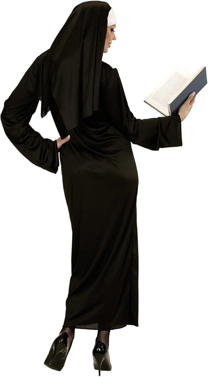 Costume da Suora Tunica e Copricapo Chiesa e Madre Badessa Unisex XL
