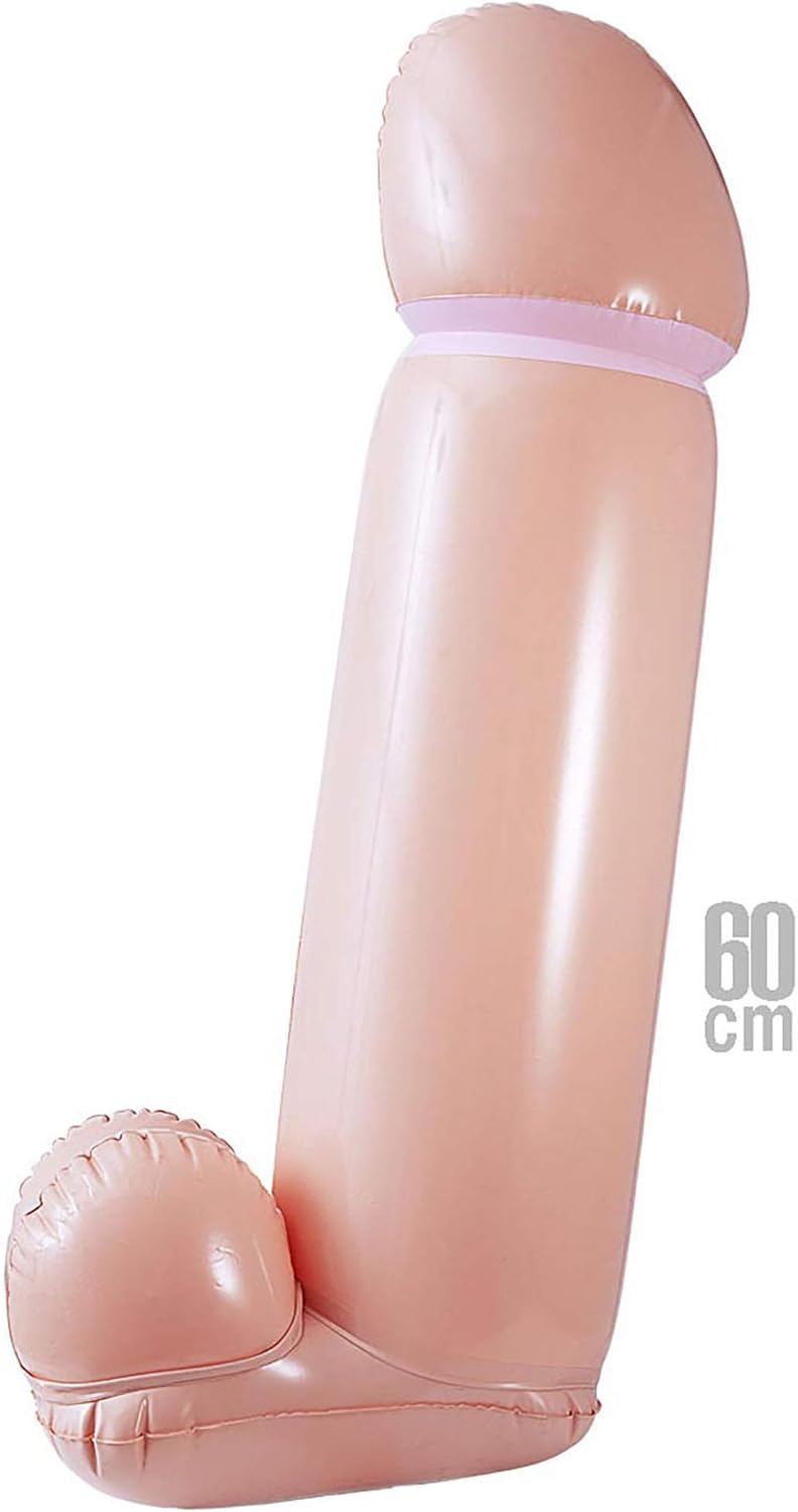Maxi Pene Gonfiabile Willy Pisello di Uomo Rosa Gadget Nubilato Trash 60cm