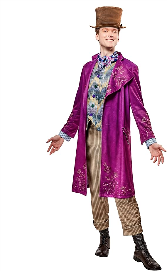 Costume Completo Willy Wonka La Fabbrica di Cioccolato Deluxe per Adulto Originale