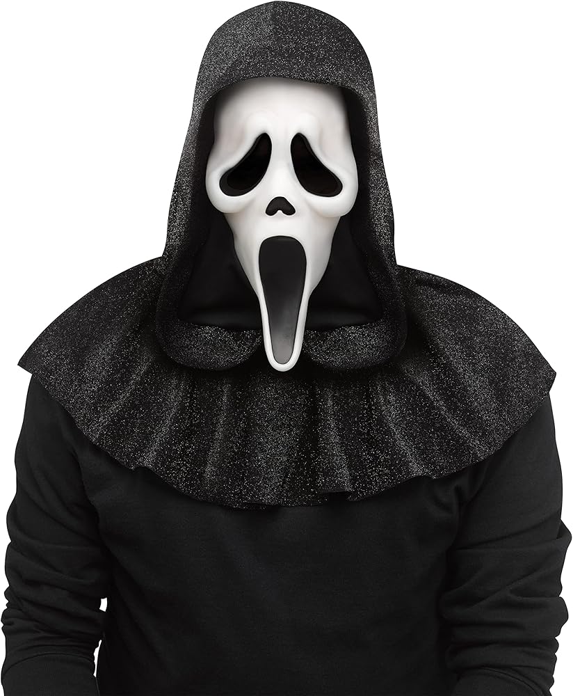 Maschera in Lattice 25° Anniversario Film Scream con Cappuccio Originale Ghost Face