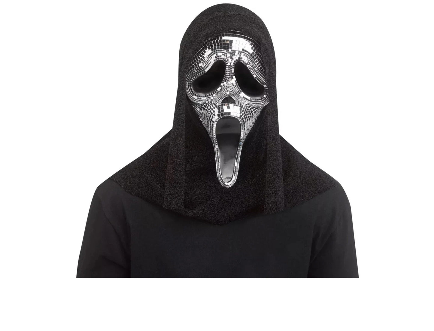 Maschera Ghost Face Scream Disco Originale Mirror Specchiata Silver