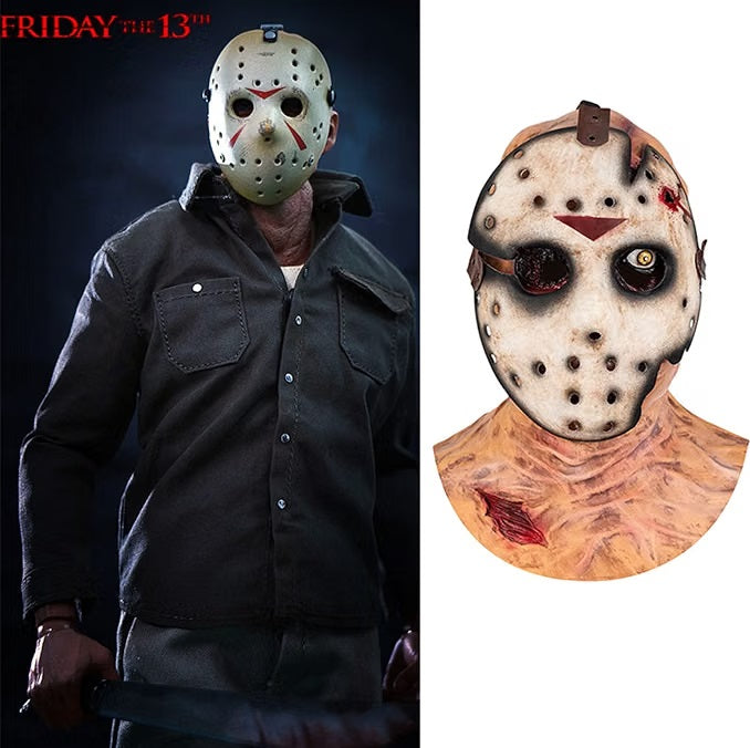 Maschera Jason Venerdi 13 Lattice Intera e Maschera Hockey 2 in 1 Halloween Horror
