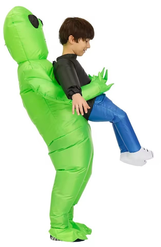 costume alieno verde gonfiabile bambino