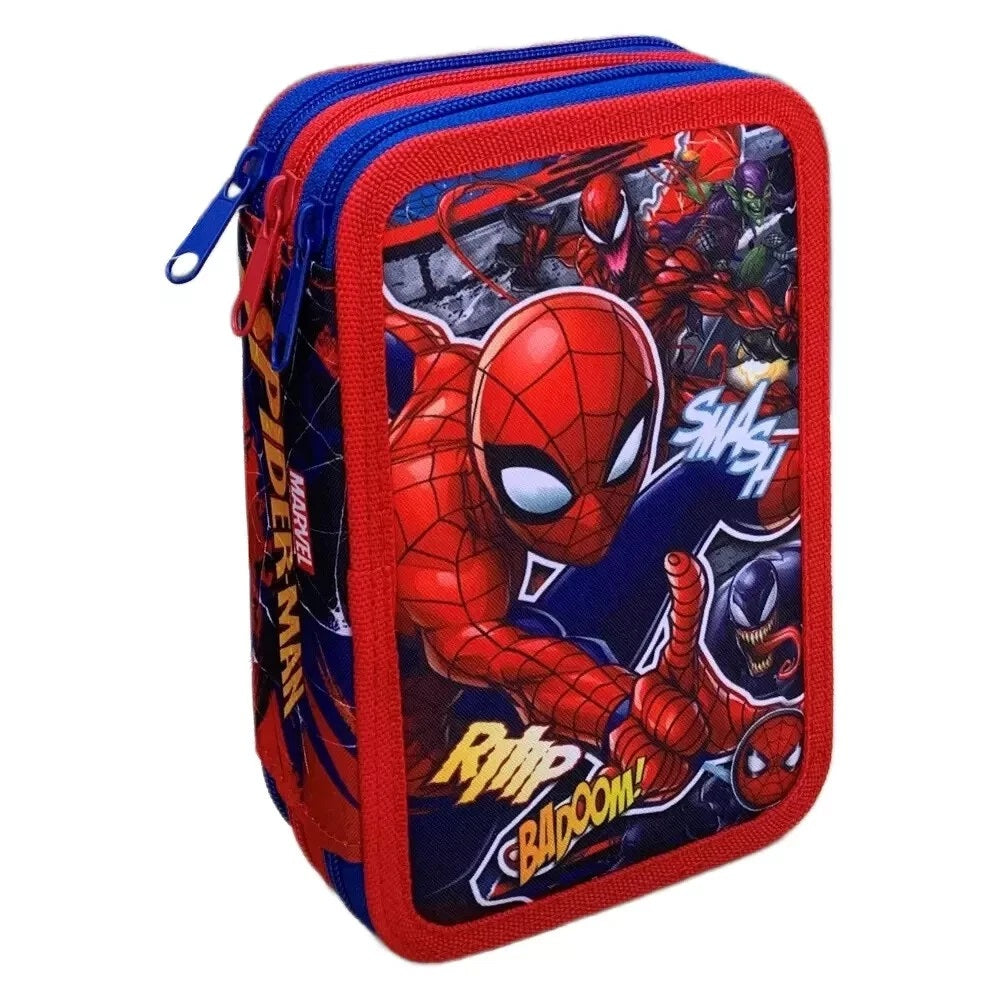 Astuccio 3 Zip Spiderman Originale Marvel Completo 45 Pezzi Giotto