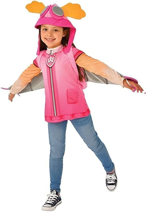 Costume Deluxe Skye Originale Paw Patrol Nickelodeon Top Set con Zainetto 4+
