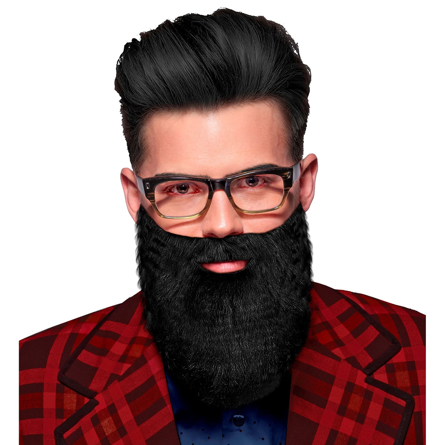 barba con baffi nera