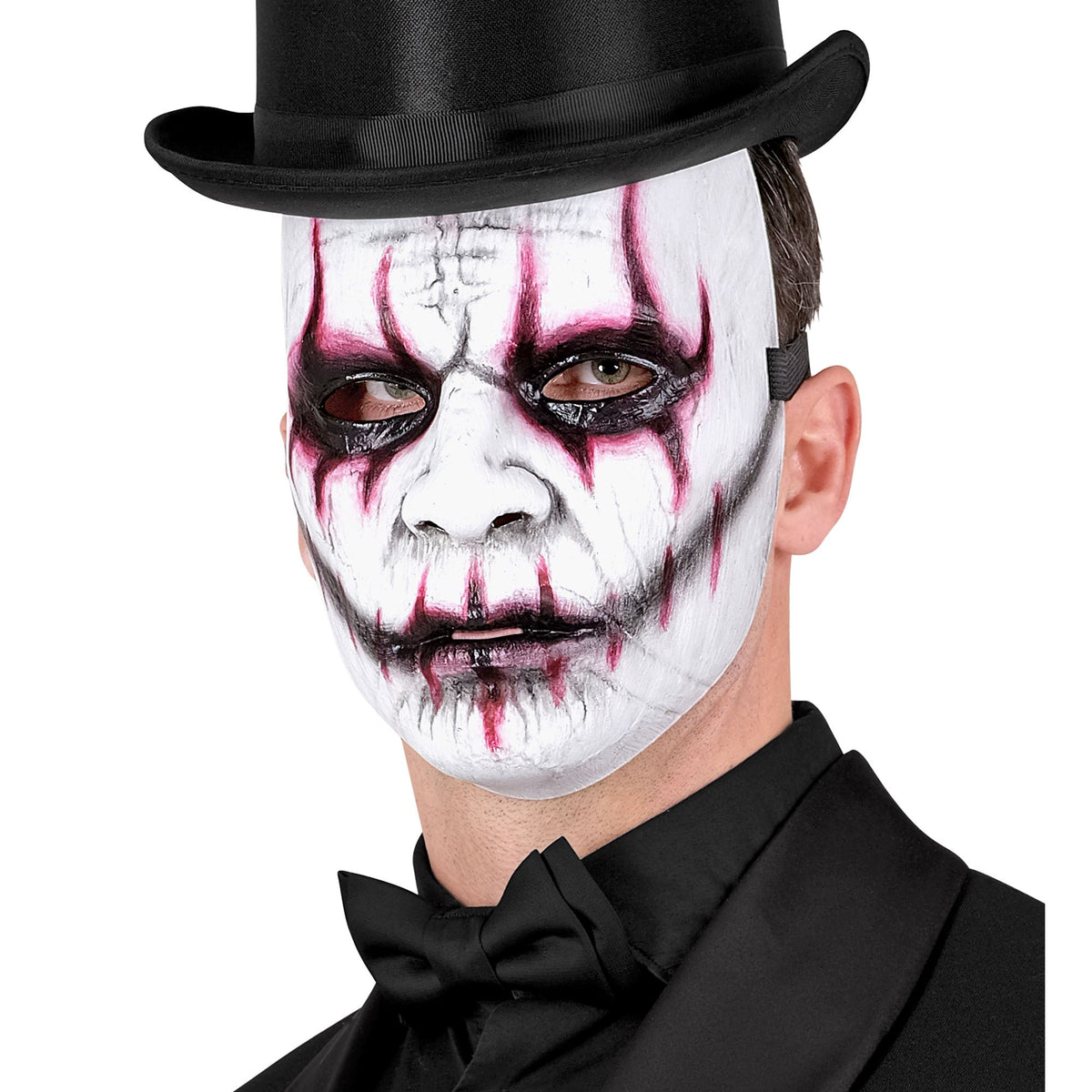 Maschera Rigida Mostro Horror Fantasma Bianco Halloween