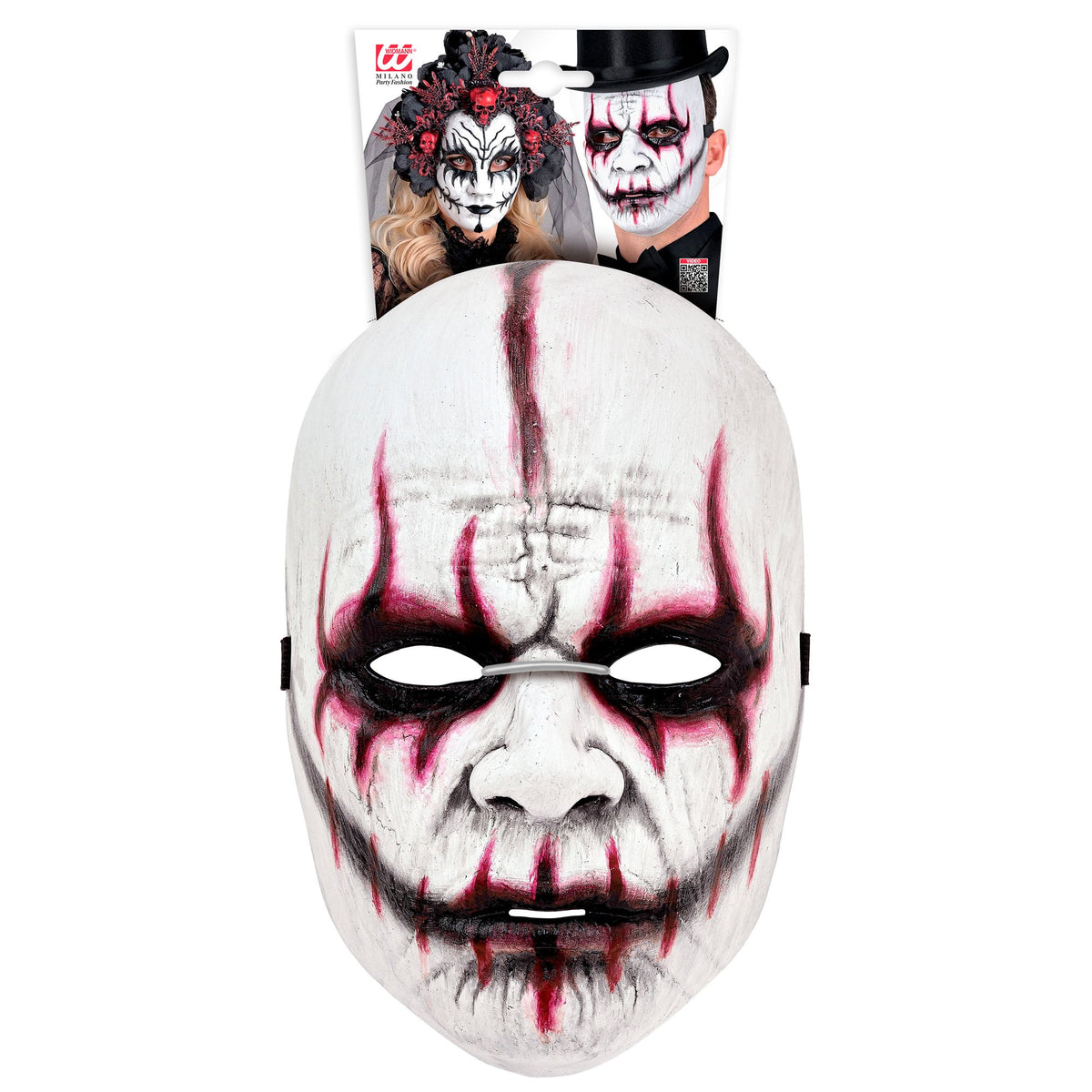 Maschera Rigida Mostro Horror Fantasma Bianco Halloween