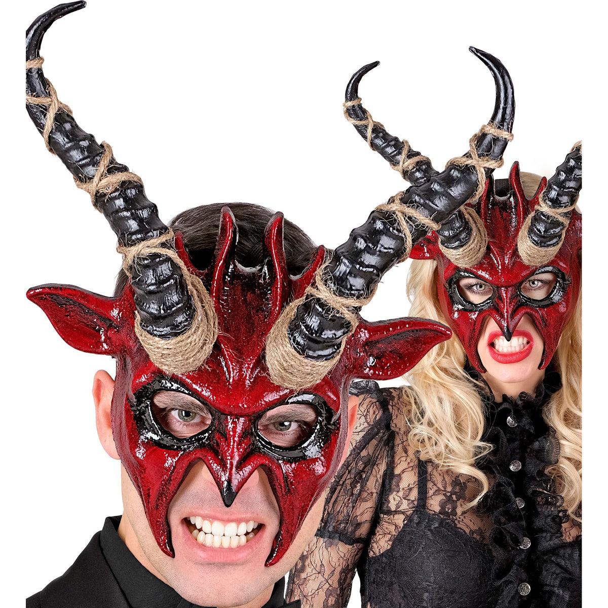 Maschera Rigida Demone Sciamano Horror Halloween