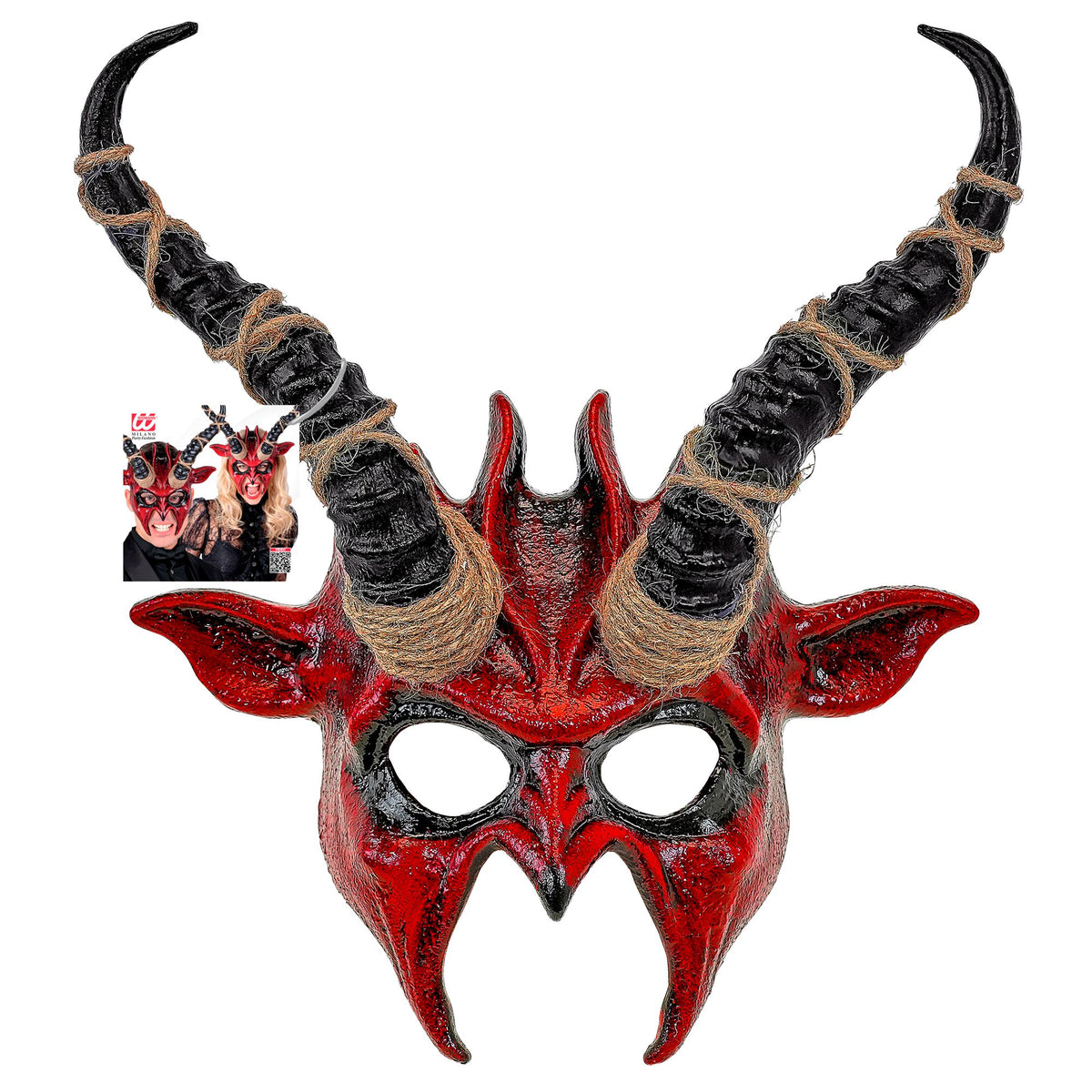 Maschera Rigida Demone Sciamano Horror Halloween