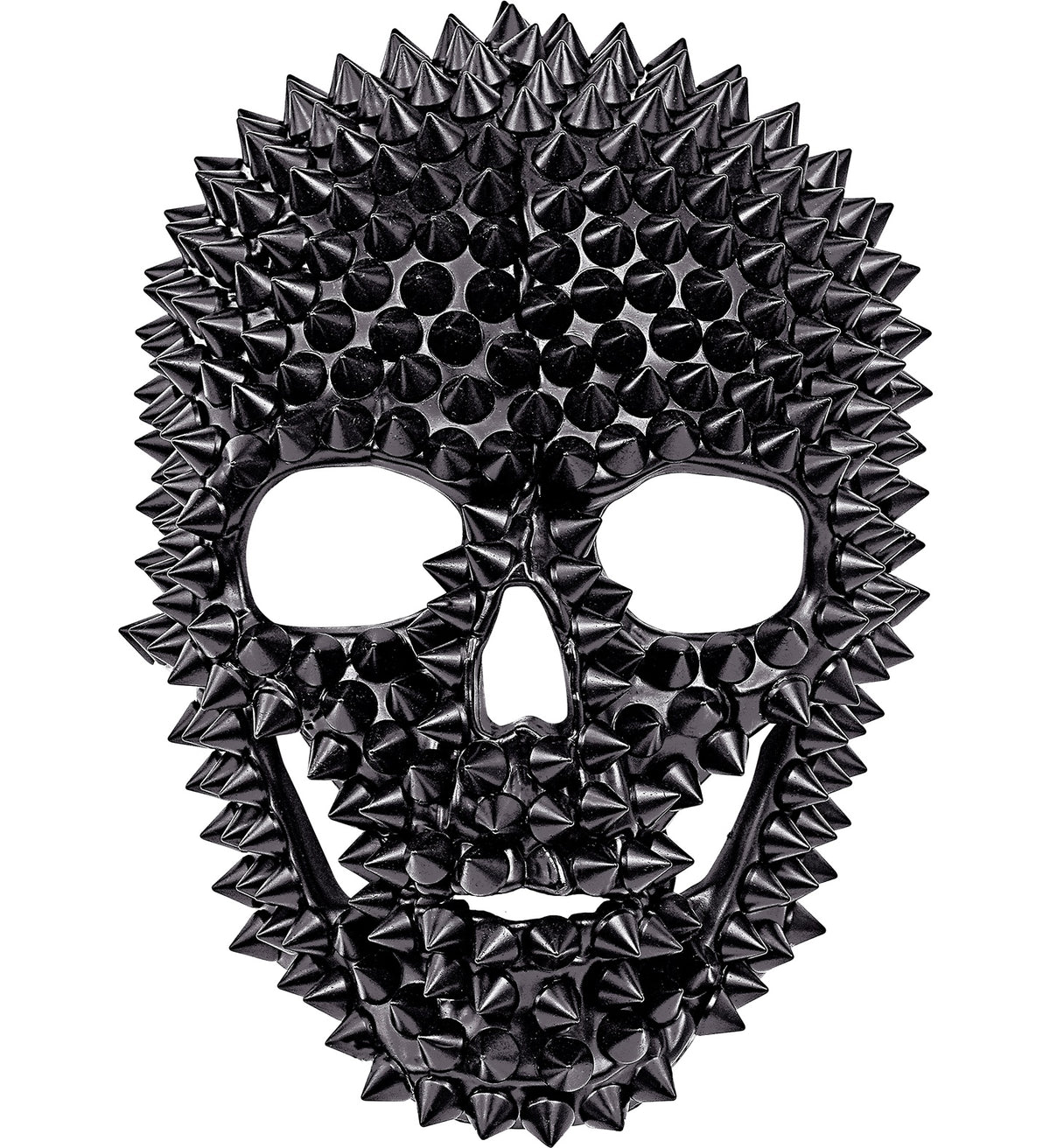 Maschera Rigida Teschio con Borchie Nere Horror Scheletro Halloween