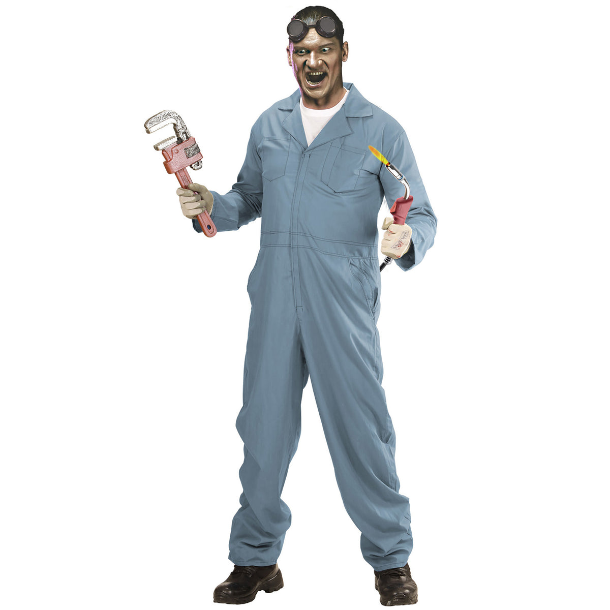 Costume Assassino Michael Myers Tuta Meccanico Uomo Halloween
