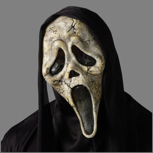 maschera Ghost Face zombie con cappuccio