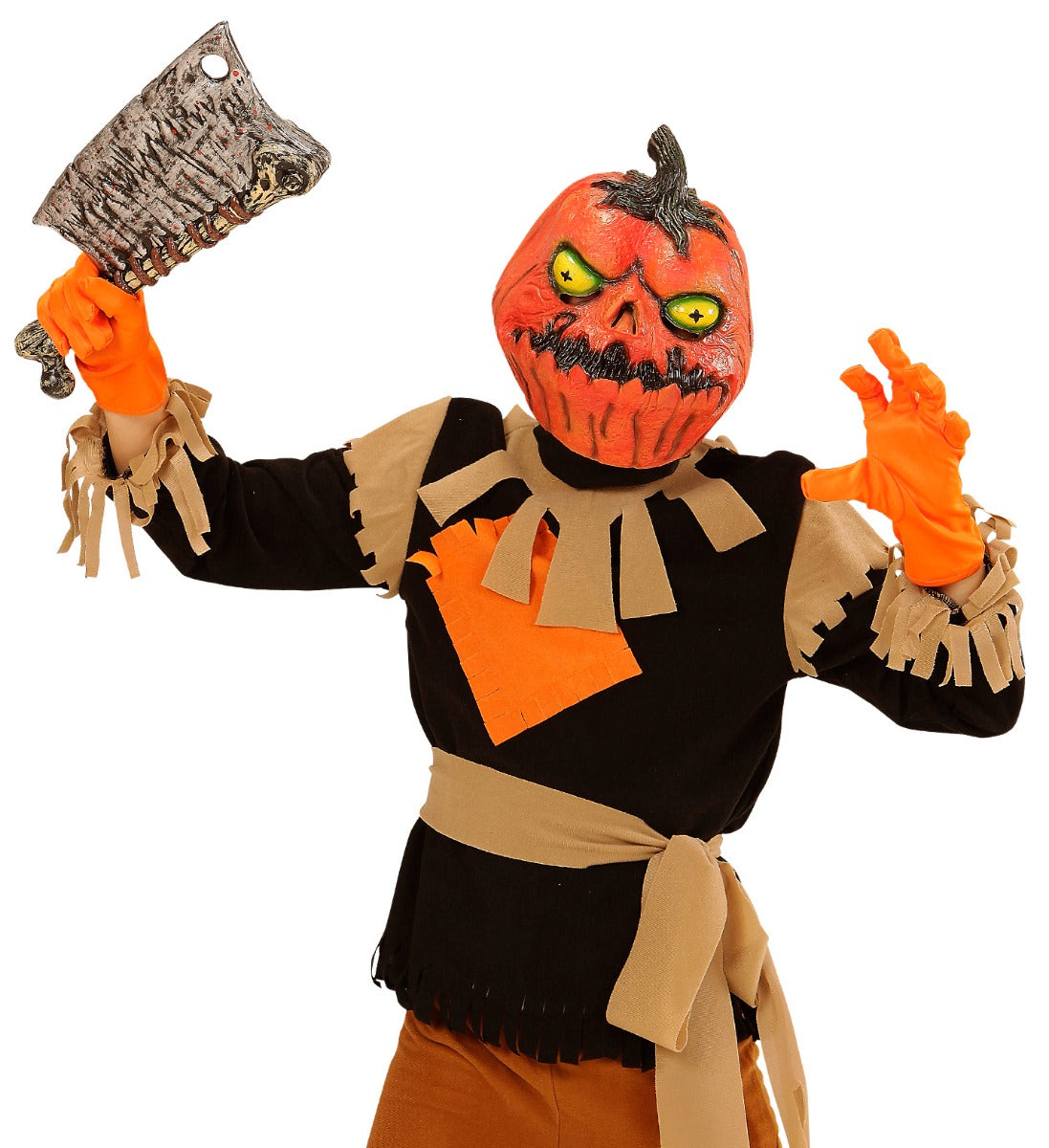 maschera zucca halloween bambini