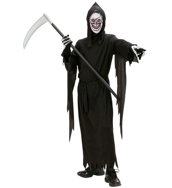 Costume Bambino Ghostface Scream Tunica Cintura Maschera con Cappuccio