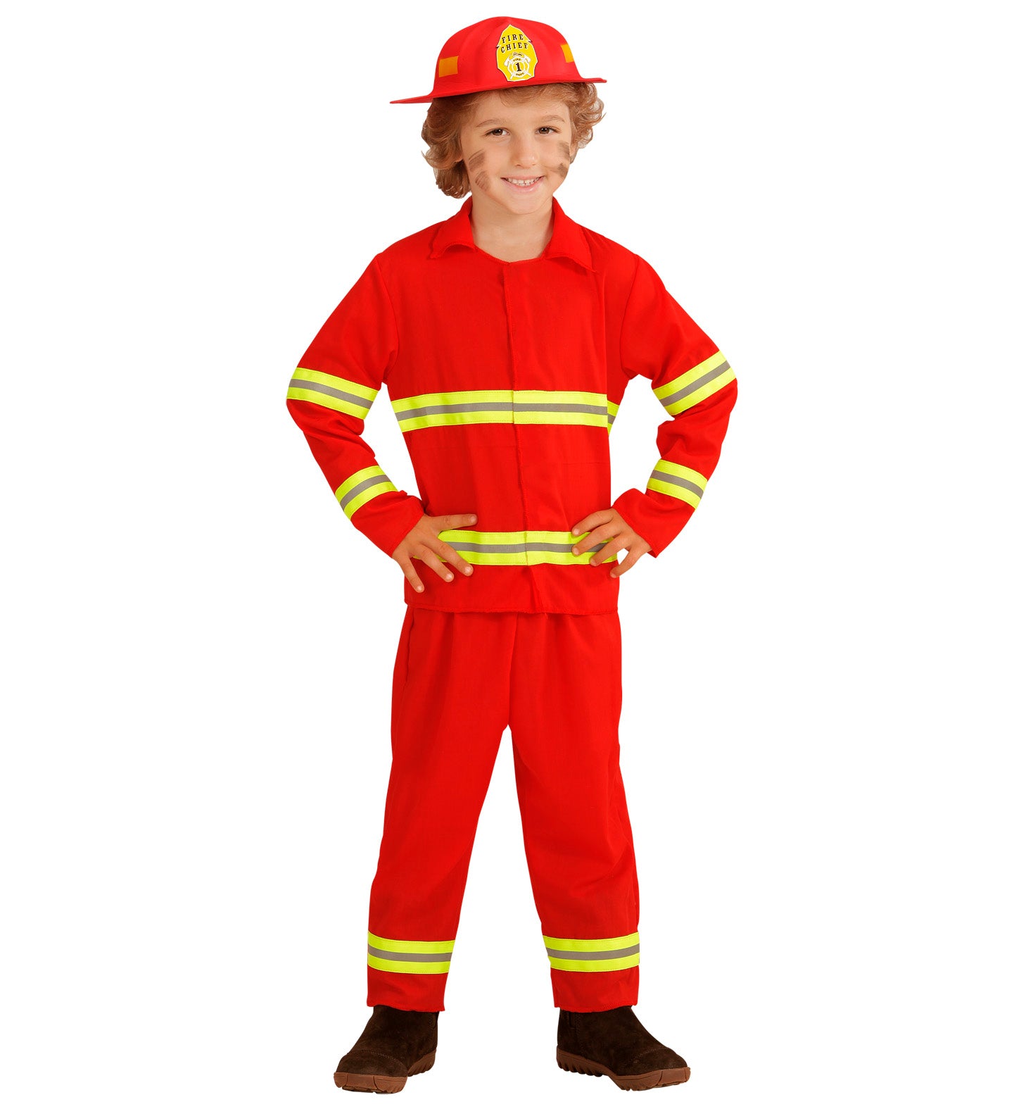 Costume da Pompiere Rosso Bambino Giacca Pantaloni Elmo