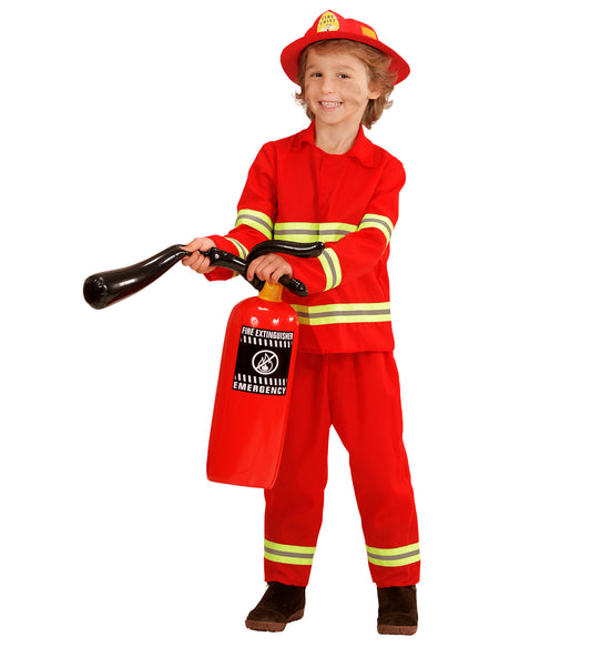 Costume da Pompiere Rosso Bambino Giacca Pantaloni Elmo