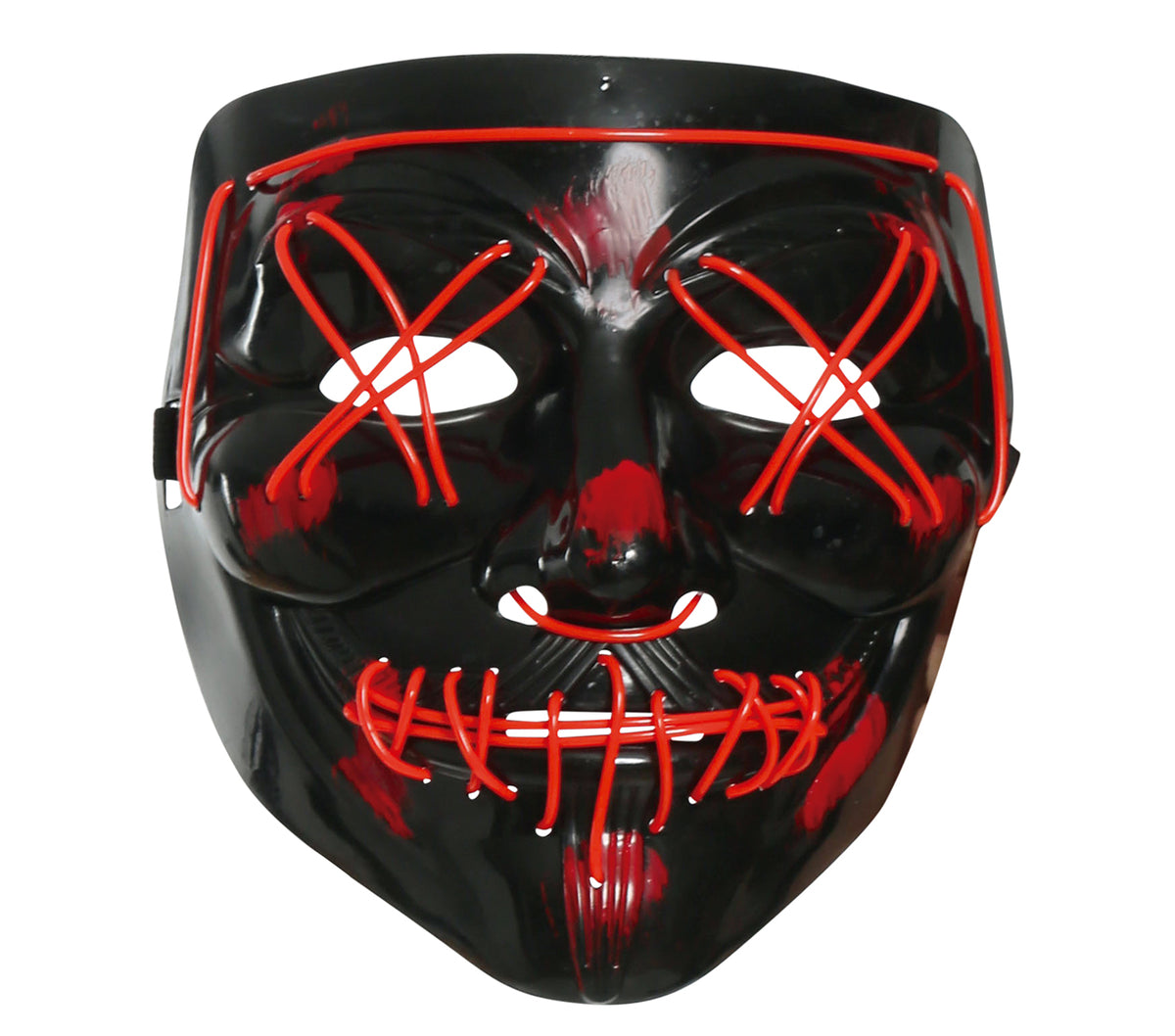 Maschera Rigida con Luci Colori Assortiti Hacker Halloween