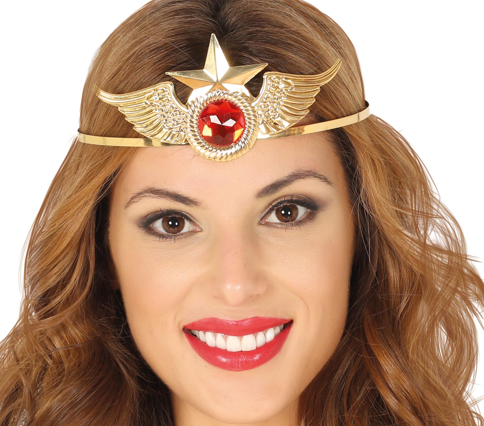 Diadema Super Eroina in Metallo Oro 1