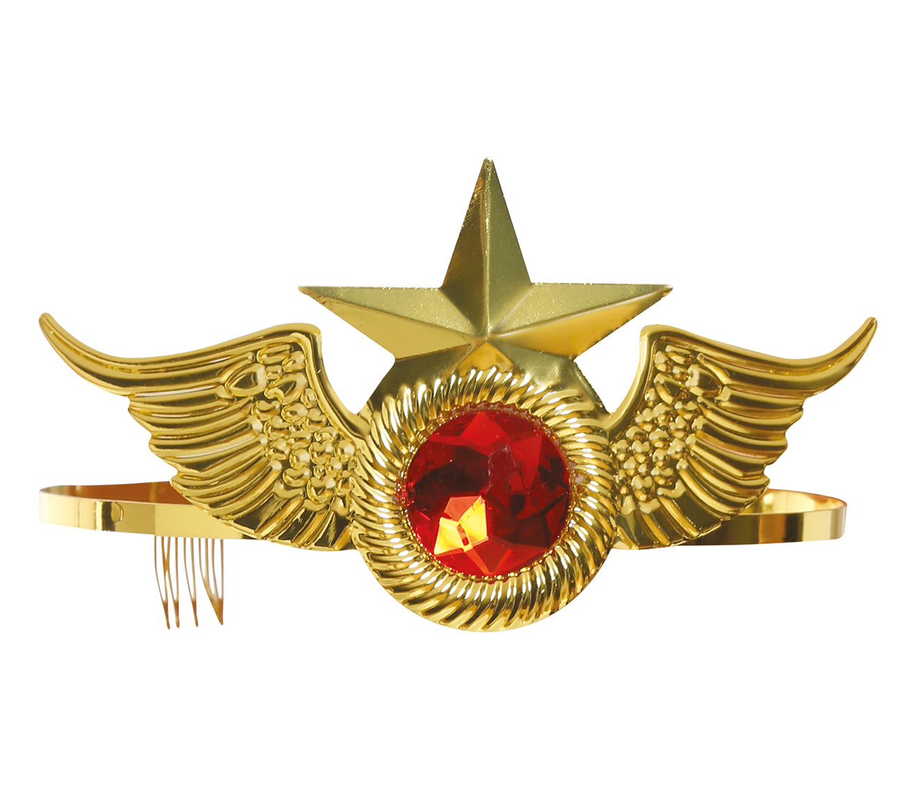 Diadema Super Eroina in Metallo Oro 4