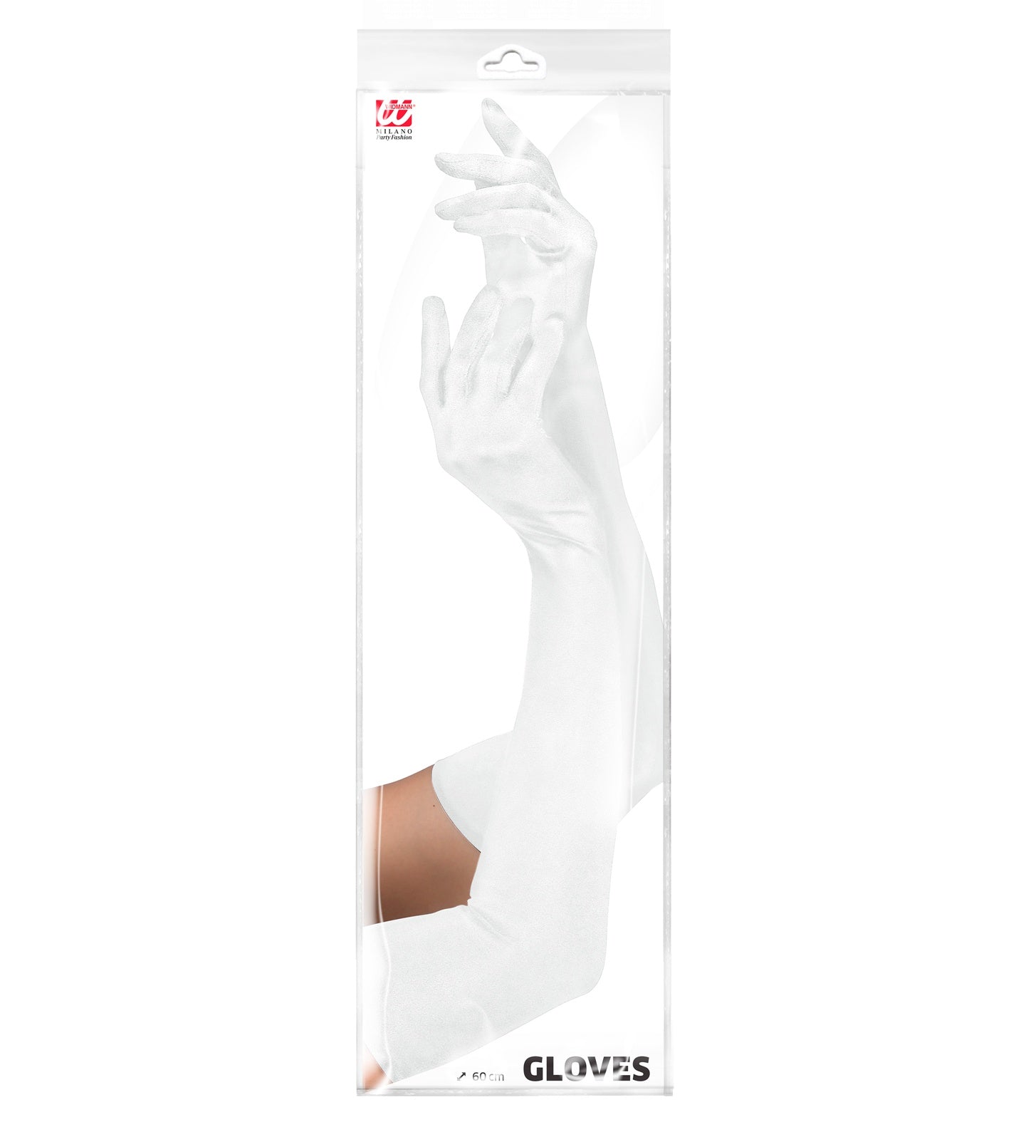 Guanti Lunghi Bianchi in Elastan 60 cm Unisex
