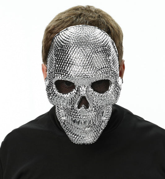 Maschera Teschio Colore Argento Horror Halloween
