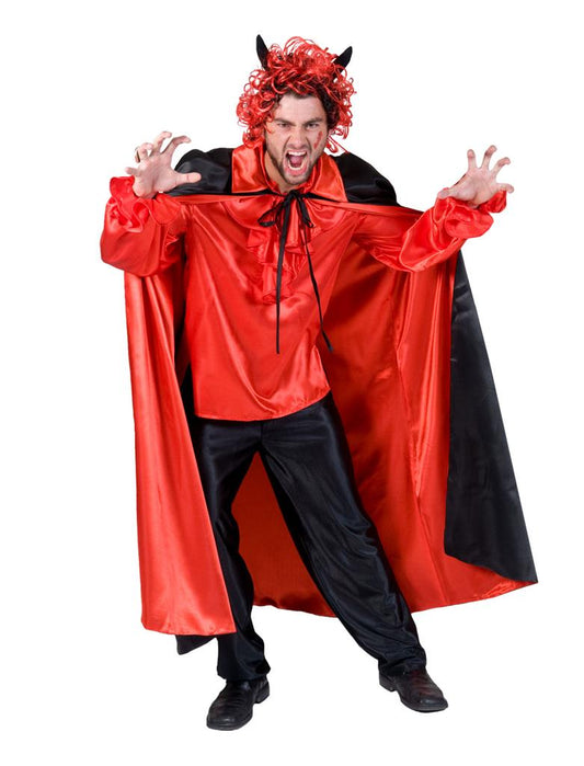 mantello reversibile rosso nero