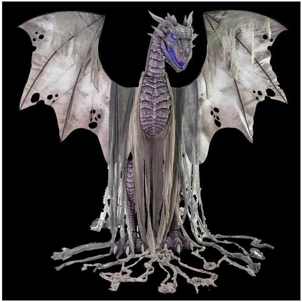 Drago Alato Horror con Luce Suono e Movimento Animatronica alto 1
