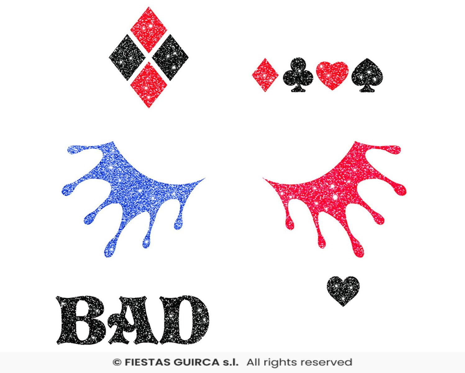 glitter facciali harley quinn