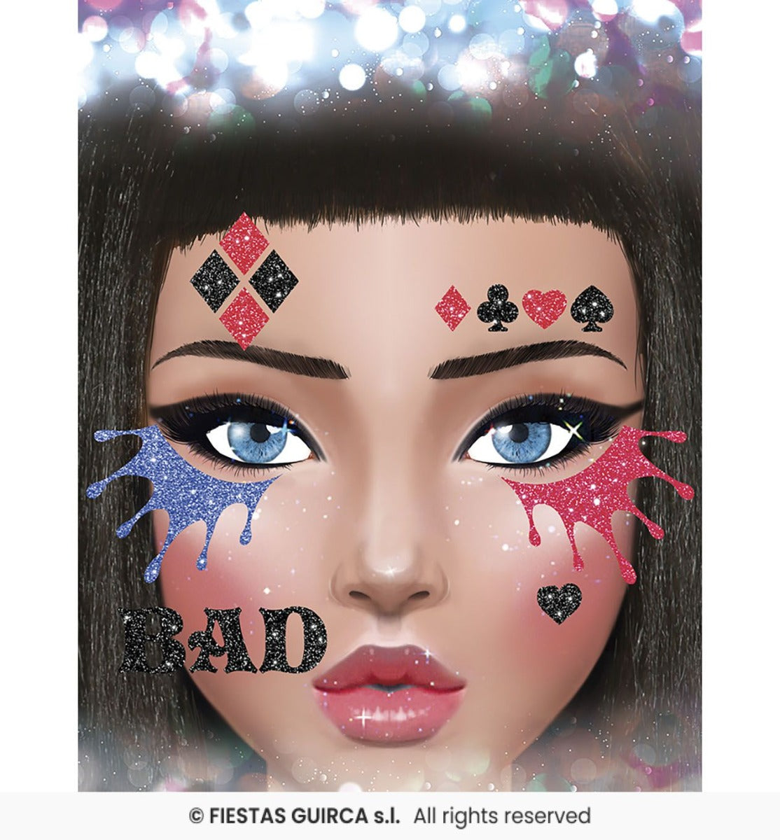 glitter facciali harley quinn