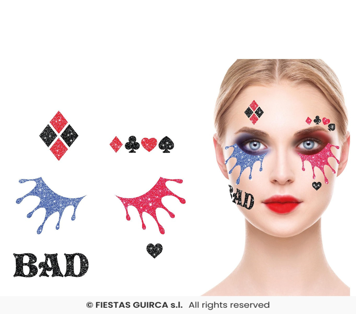 glitter facciali harley quinn