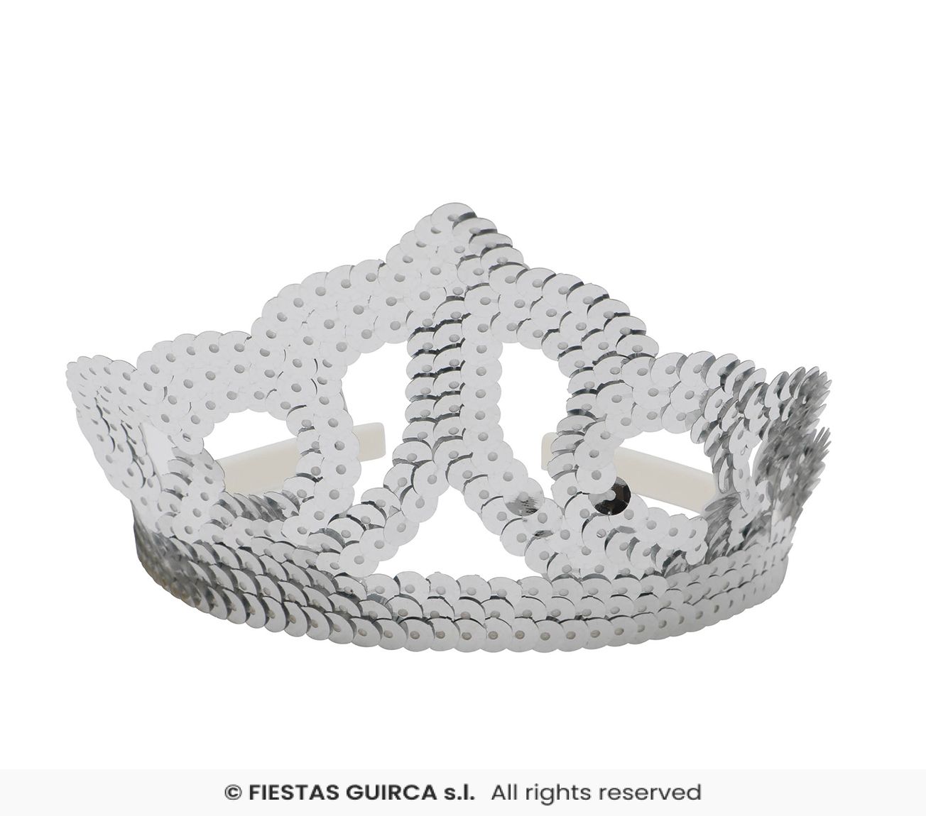 Diadema tiara argento paillettes