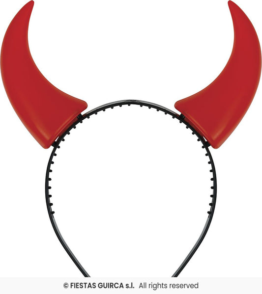 cerchietto corna rosse