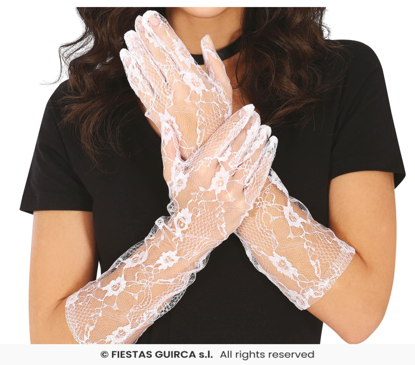 guanti pizzo bianchi