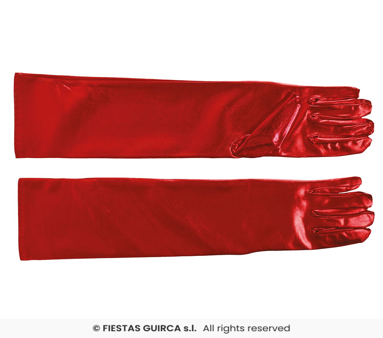 guanti rossi metallizzati