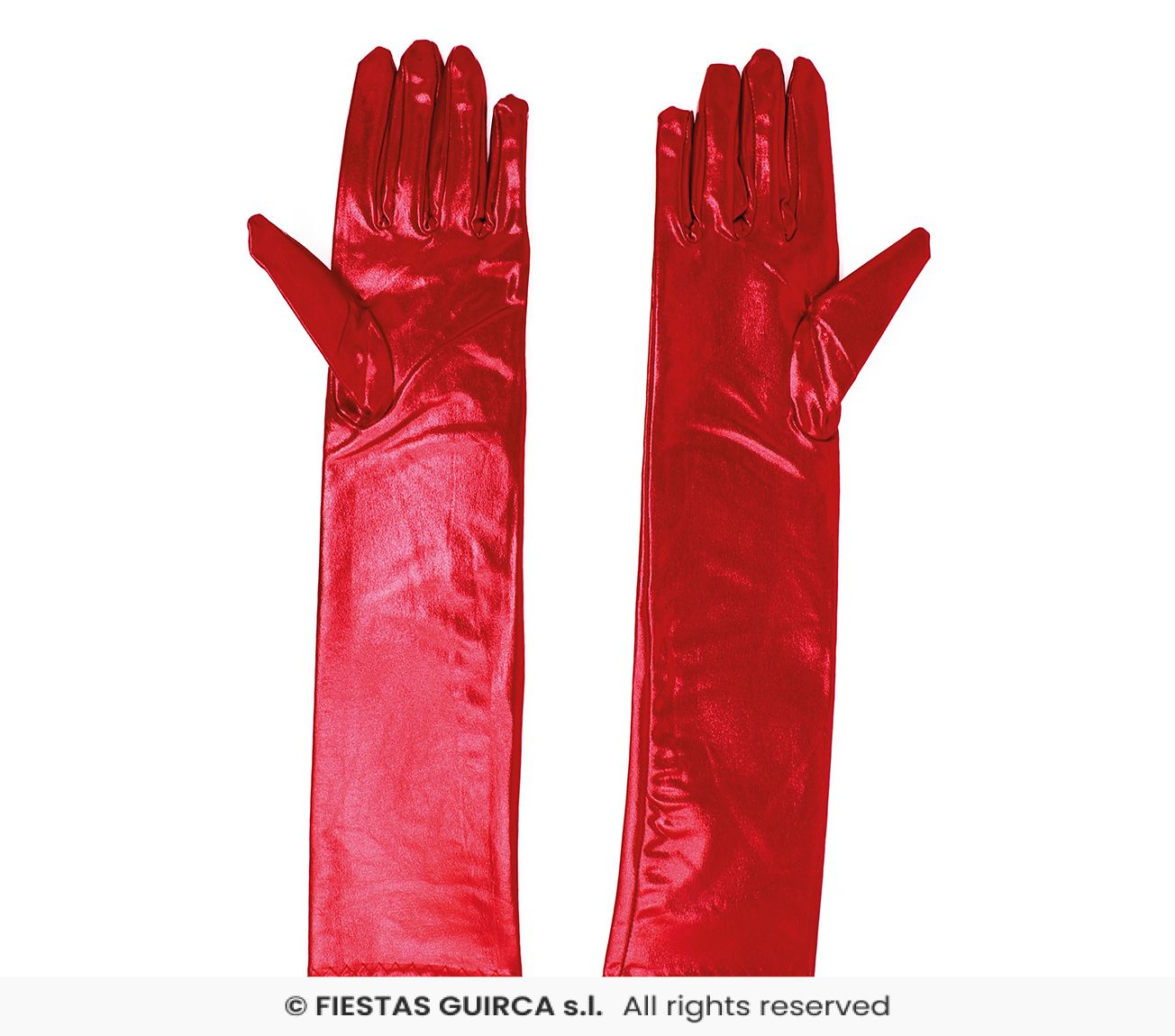 guanti rossi metallizzati