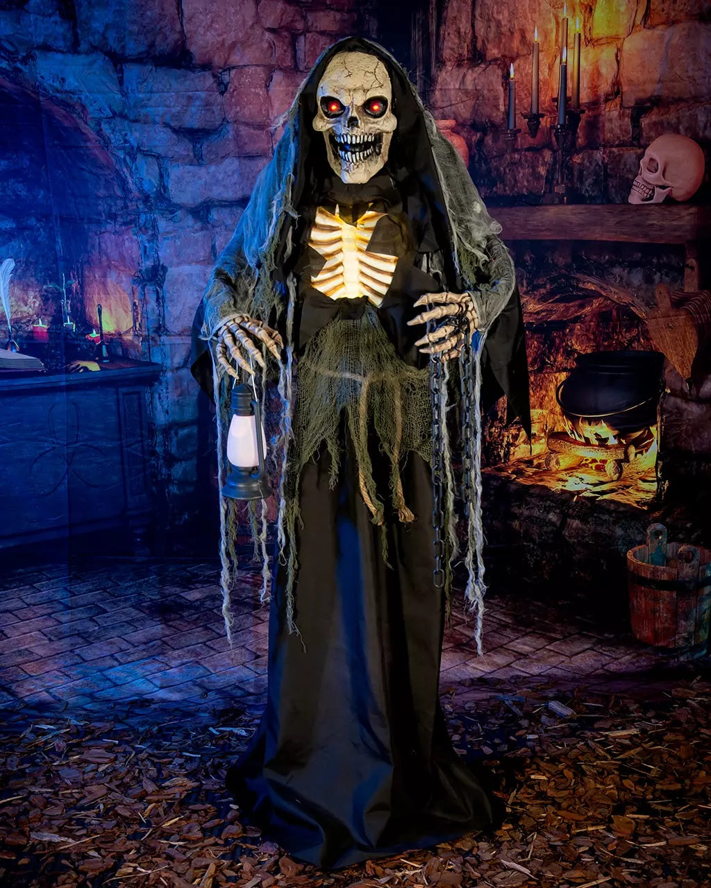 mostro scheletro animatronico