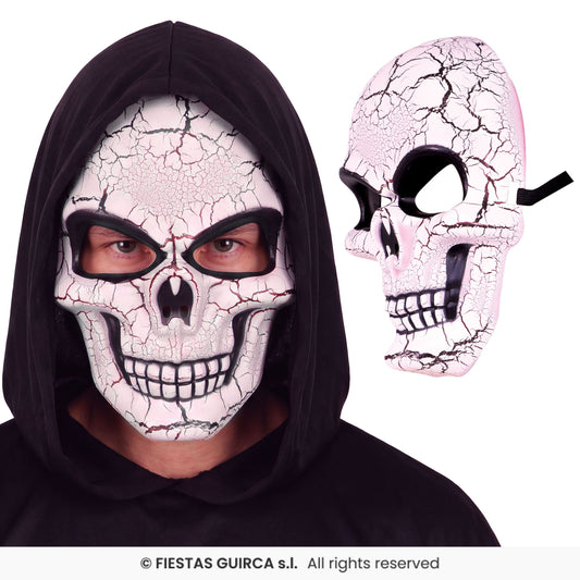 Maschera Rigida Teschio Scheletro Con Effetto Invecchiato Horror Halloween