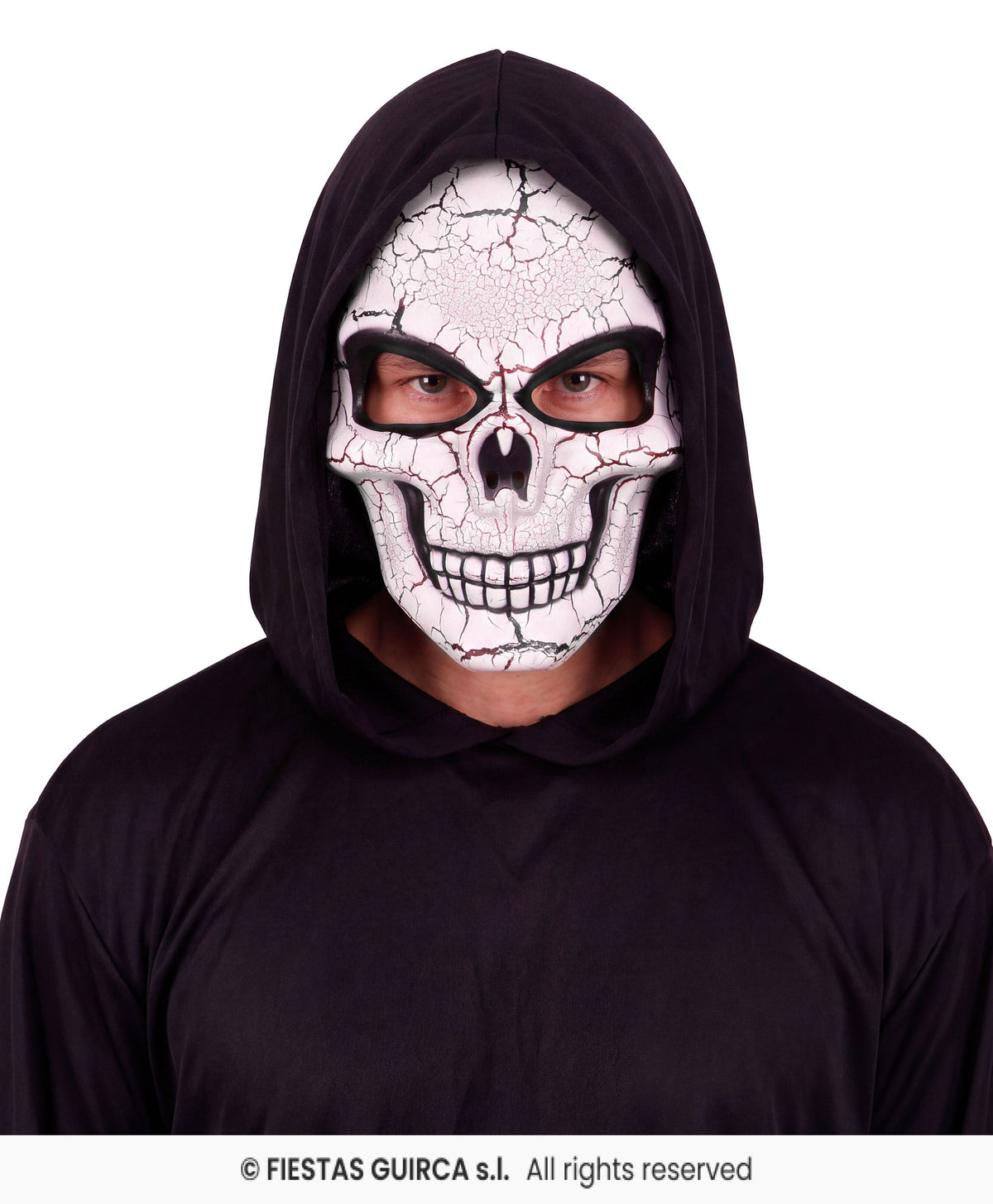 Maschera Rigida Teschio  Scheletro Con Effetto Invecchiato Horror Halloween