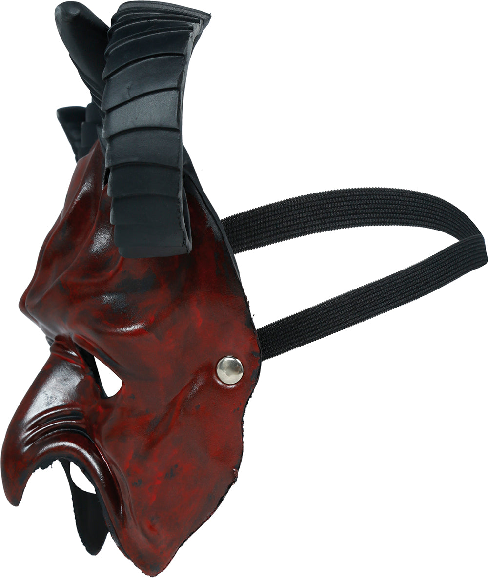 Maschera Demone Ariete in Foam Devil Diavolo con Corna Horror Halloween