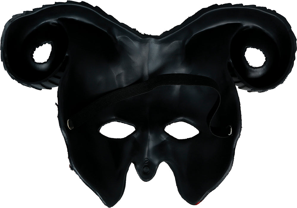 Maschera Demone Ariete in Foam Devil Diavolo con Corna Horror Halloween