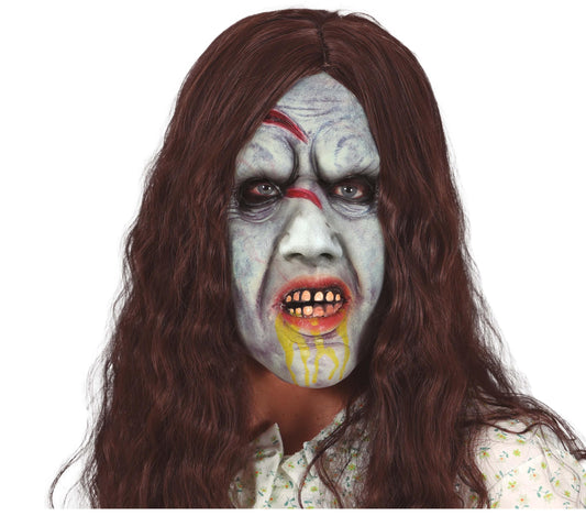 Maschera in Lattica Donna Posseduta Regan L'Esorcista Horror Halloween