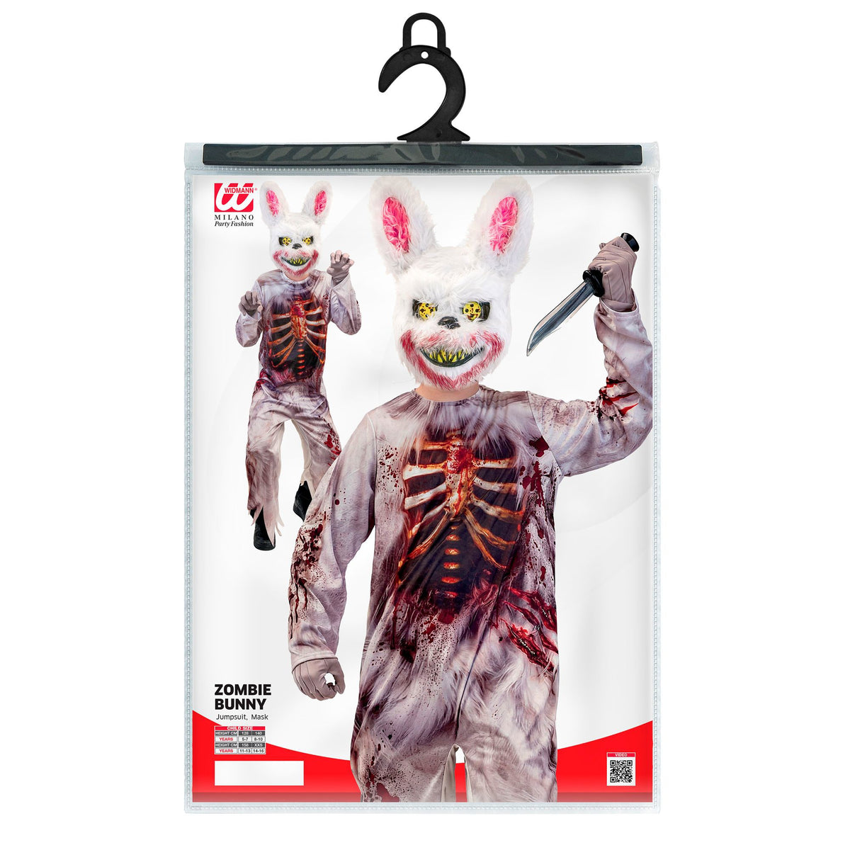 Costume Bambino Coniglio Zombie Assassino Horror Halloween