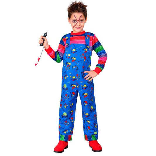 Costume Good Guy Chucky Bambino Unisex Bambola Assassina 158cm