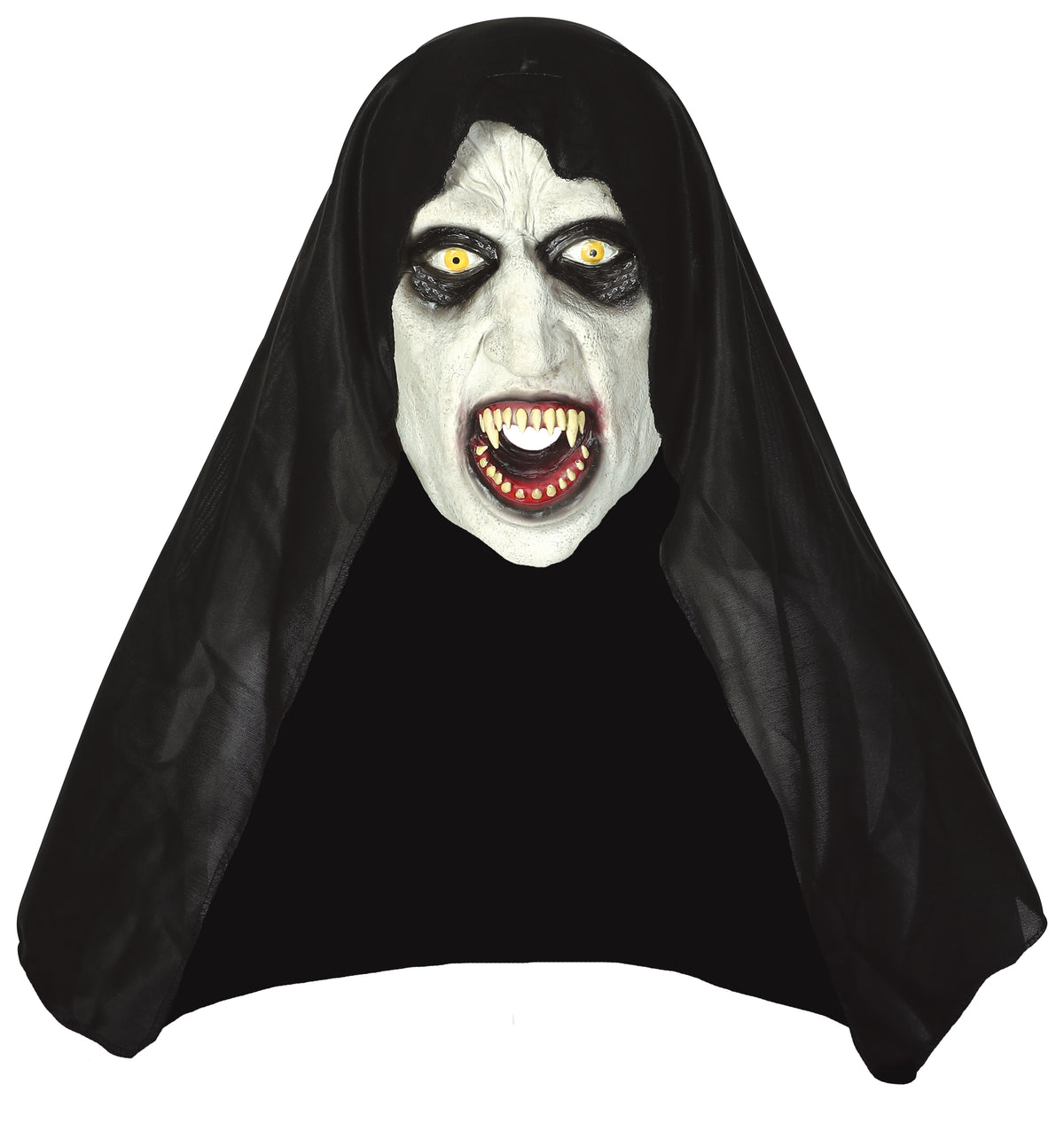 Maschera in Lattice Suora Vampiro con Cappuccio The Nun Horror Halloween