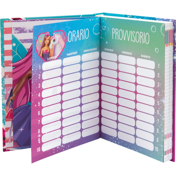 Diario Scolastico Barbie Agenda Scuola Originale Mattel Giochi Preziosi