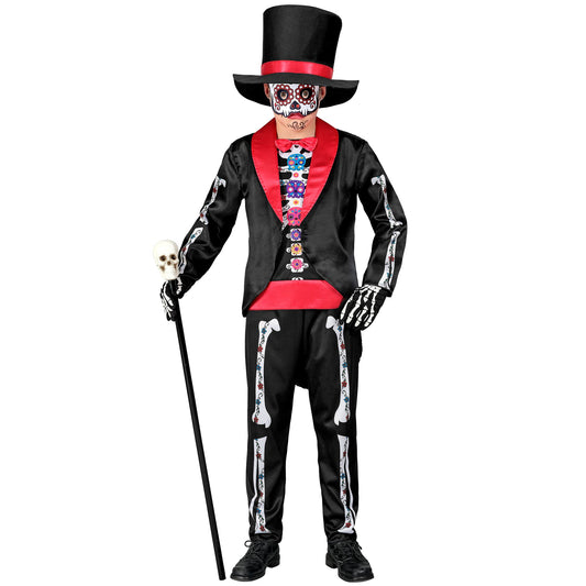 Costume Bambino Dia De Los Muertos Completo Horror Halloween