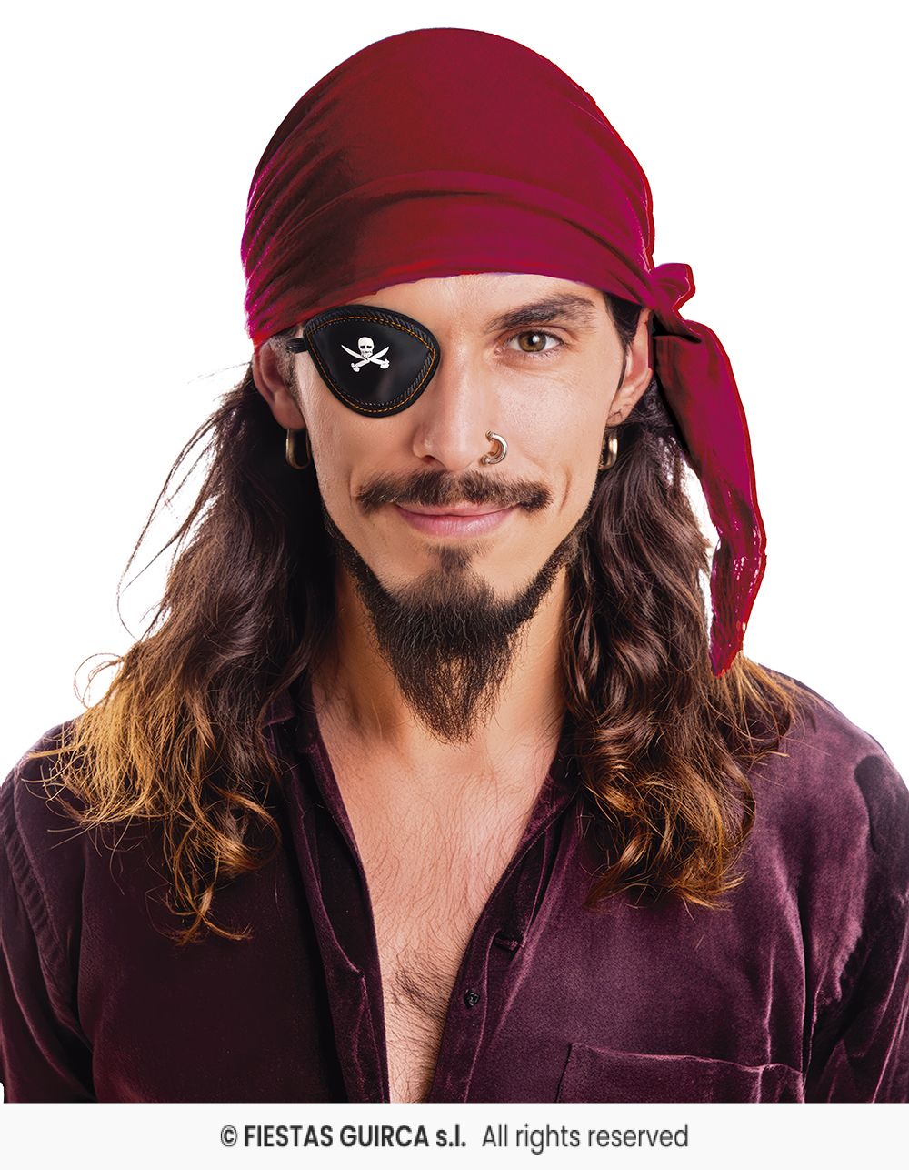 Bandana in Vellutino Multiuso Unisex Pirata