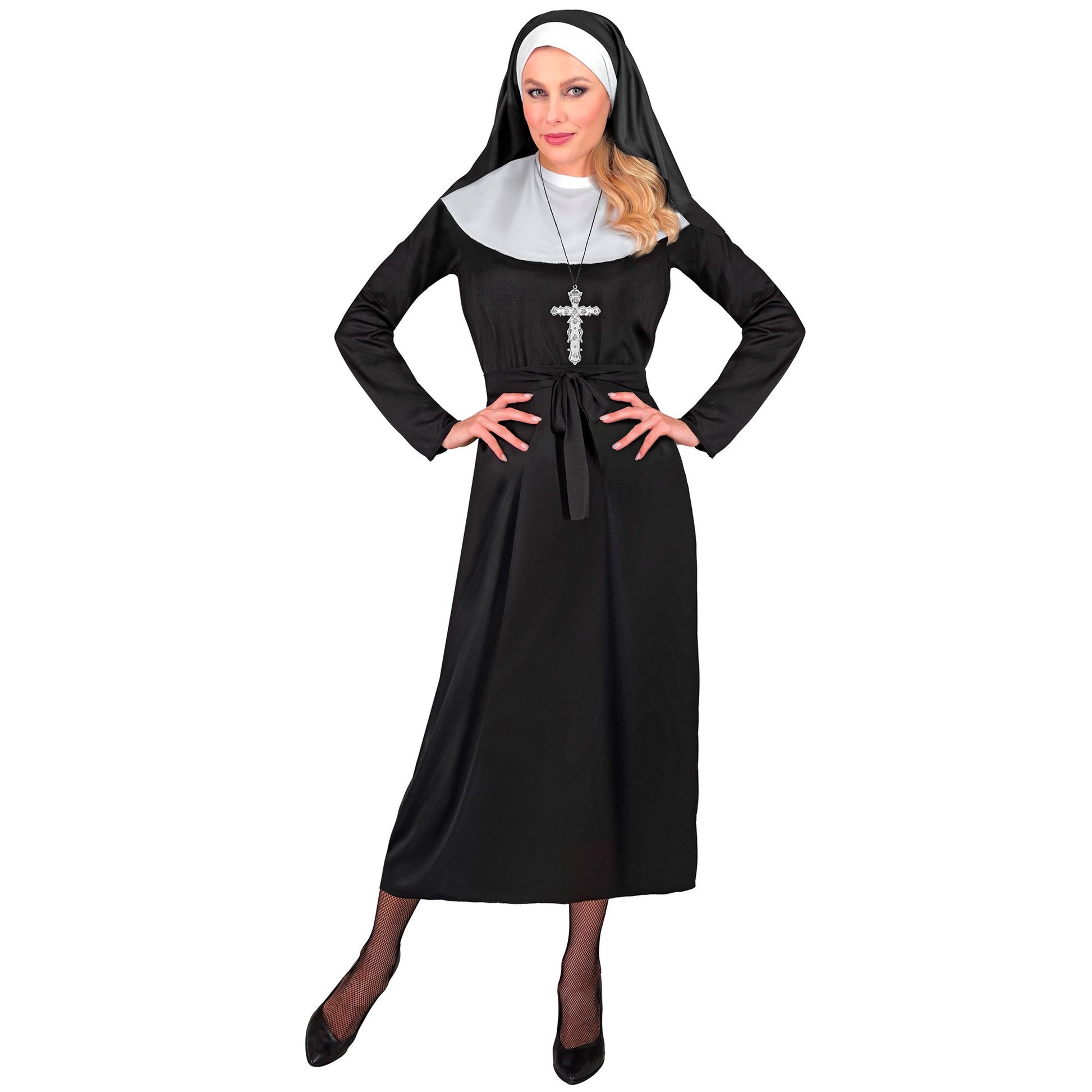 Costume Suora con Vestito, Cintura e Copricapo 1